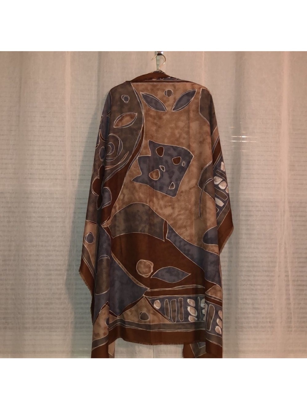 Art of the Scarf - Tie Rack Brown Shades Large Square Lightweight Scarf Wrap - Picture 2 of 8